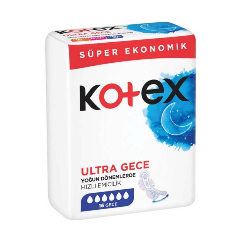 نوار بهداشتی کوتکس مدل شب Ultra Gece بسته 16 عددی