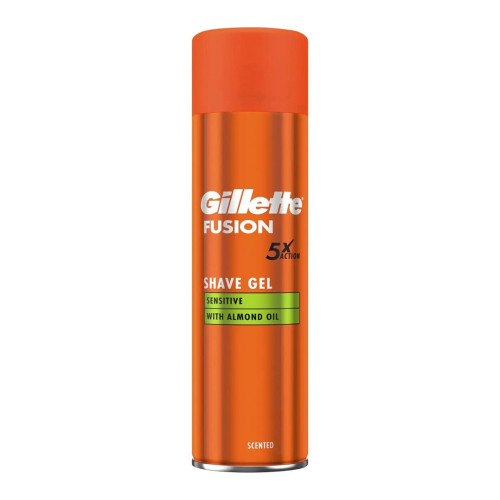 ژل اصلاح فیوژن اصلی برند ژیلت حجم 200 میلی لیتر Fusion 5 برای آقایان Gillette Fusion5 Ultra Sensitive Shaving Gel for Men