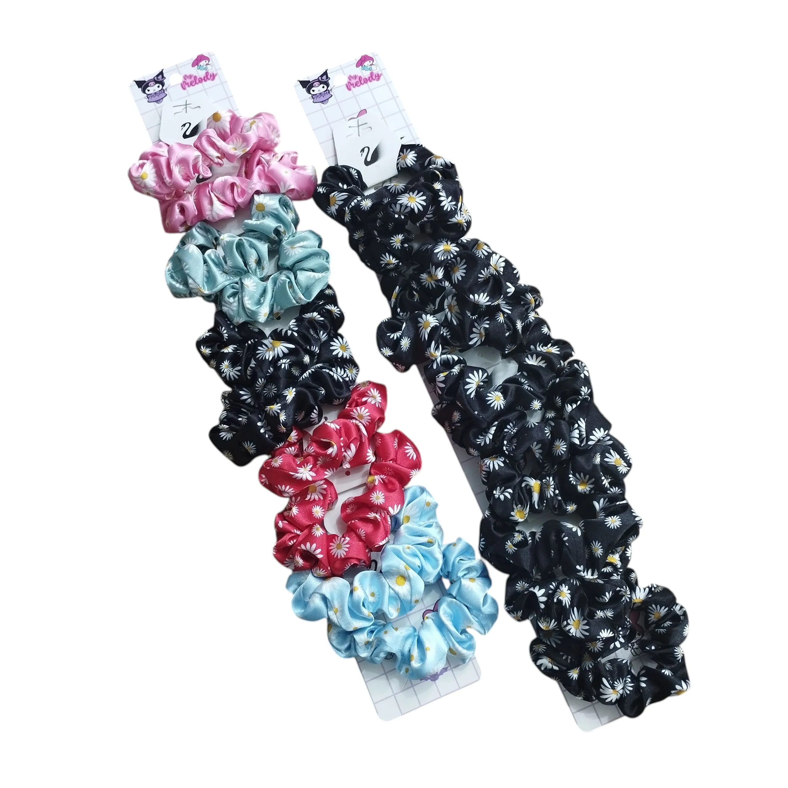 کش اسکرانچی ساتن - rozhiyaarayeshi.com کش مو اسکرانچی مدل ساتن رنگی طرح دار - Image 1